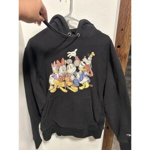 Champion Reverse Weave Disney Mickey & Friends Hoodie Black Size Large
